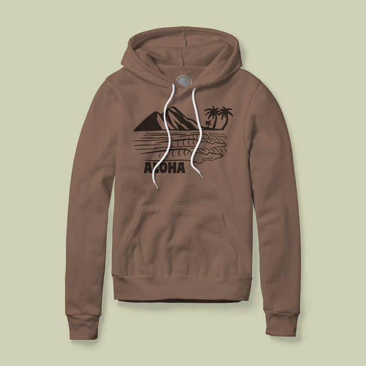 Maui Love Hoodie Brown